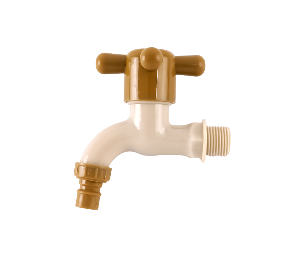 Yellow and White ABS Handle Plastic Faucet Tap For Water